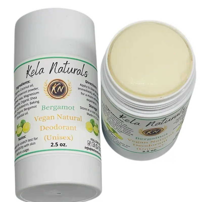 Kela Naturals Vegan Natural Magnesium Deodorant Unisex for Sensitive Skin Aluminum Free Suitable for Men & Women Comfort Cosmetic