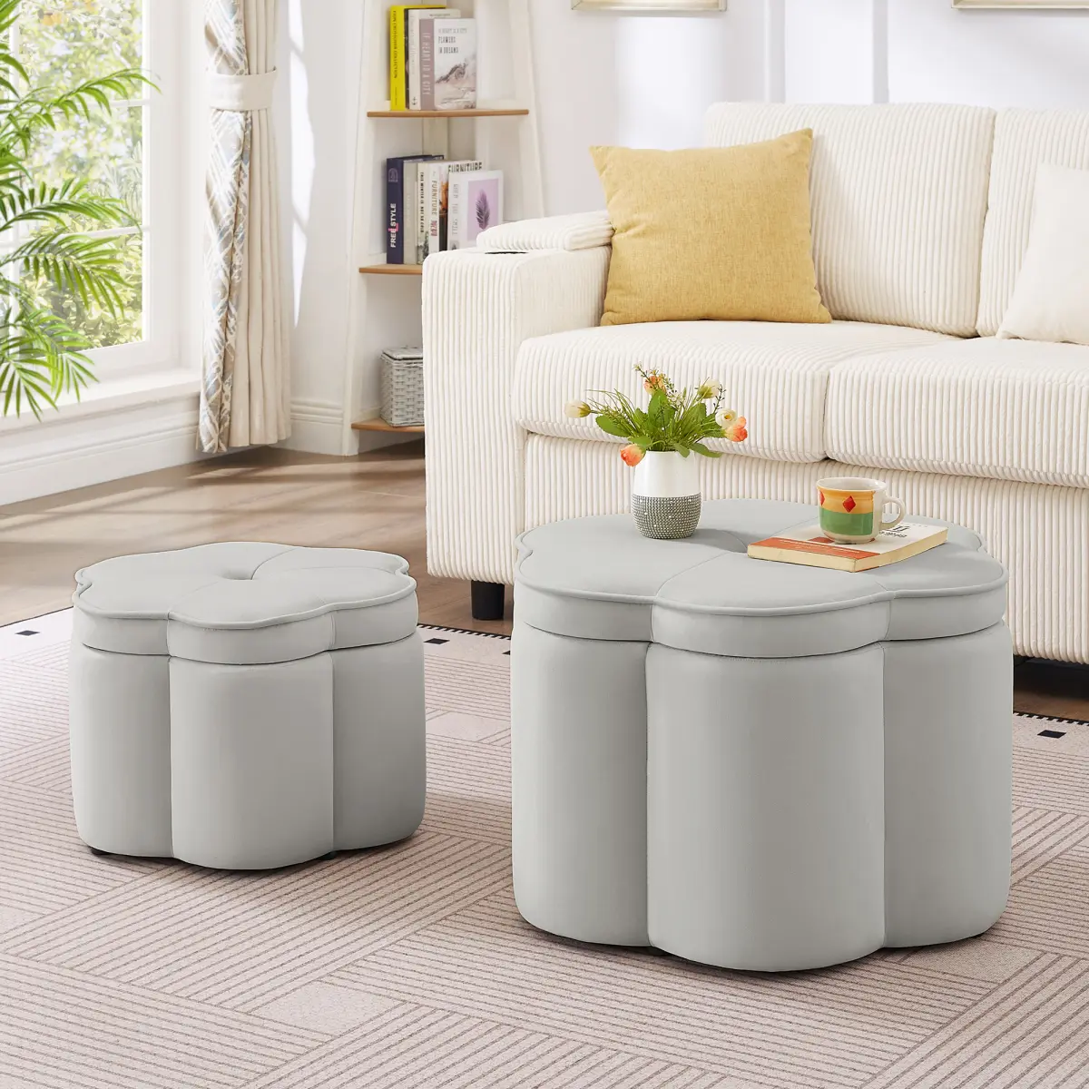 Gray + Velvet + Foam