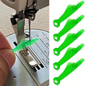 10pcs Quickly Auto Needle Threader DIY Sewing Tools Sewing Supplies Crafts Green Fish Threader Home Hand Machine Sewing Automatic Thread Device