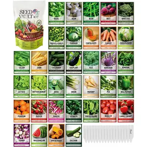 Gardeners Seed Vault Kit - 35 Varieties of Vegetable and Herb Seeds for Your Garden | Non-GMO Heirloom Seeds for Planting, Prepping, Survival, Indoor Outdoor Gardening, Containers, Raised Beds