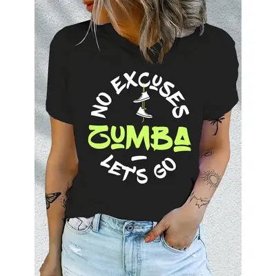 Camisetas Con Estampado De Zumba TikTok Shop
