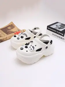 Women's Cute Cartoon Design Platform Slides, Casual Comfortable Home Slippers, Non-slip Soft Slippers for Indoor & Outdoor Wear, Walking Shoes