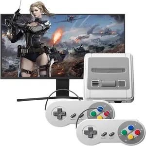 Retro Two-Player Game Console Set, Plug and Play Classic Arcade System with 2 Wireless Controllers & Color Box, Nostalgic Family Fun Holiday Gift for Kids & Adults