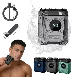 S11 Mini Electric Shaver for Men Precision Magnetic Dual-Blade Razor with Upgraded Stainless Steel Blades USB-Rechargeable Ultra-Compact Pocket Shaver for Travel, Car, Office & Daily Grooming