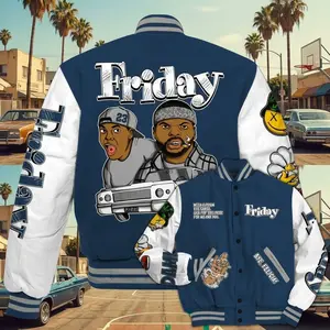 Jacket To Match AJ 12 Retro French Blue 12s - Friday Sneaker Stress Style Unisex, Unisex Varsity Jacket, Baseball Football Inspired Coat