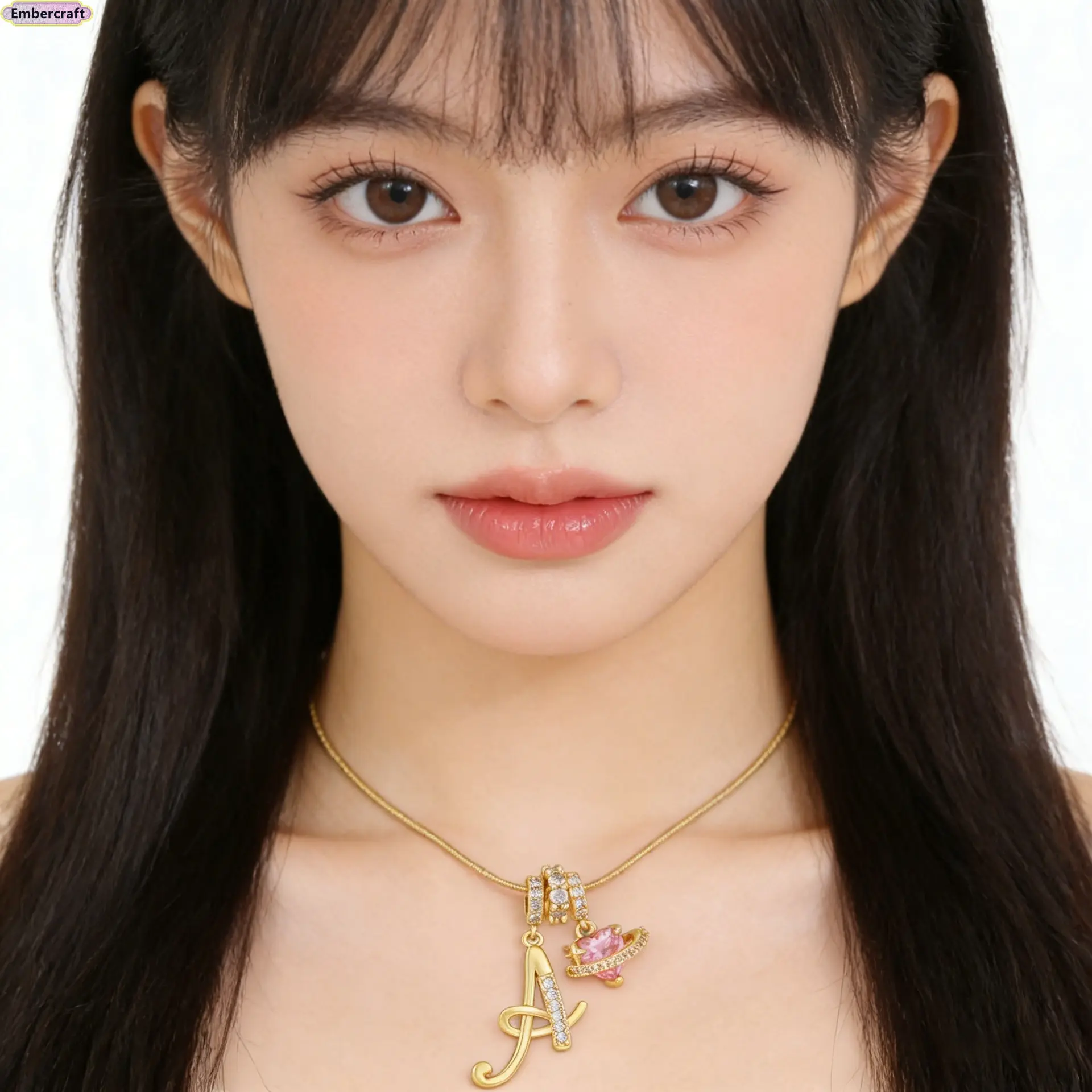 A–Z Initial Necklace for Women, Colorful Cubic Zirconia Letter Pendant, Dopamine Style Gold Tone Chain Necklace, Personalized Cute Jewelry for Daily Wear, Layering Outfit and Gift A–Z Initial Necklace for Women, Colorful Cubic Zirconia Letter Pendant, Dopamine Style Gold Tone Chain Necklace, Personalized Cute Jewelry for Daily Wear, Layering Outfit and Gift