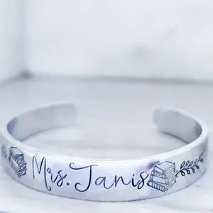 Custom Teacher Bracelet | Cuff Bracelets