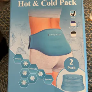 Ice Pack for Back Pain 2 Packs, Reusable Gel Lower Back Wrap, Hot Cold Compression for Lower Lumbar, Waist