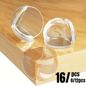 Clear-Furniture Corner Guard, 8/12/16pcs Safety Bumper Corner Guard, Furniture Corner Protector, Buffer Pad for Covering Sharp-Furniture Tabletop Edges