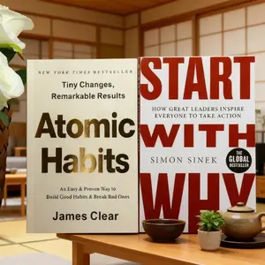 Atomic Habits & Start with Why Book  Golden Habit System: Find Your Why & Build Atomic How for Lasting Change Good Book