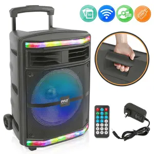 Portable Bluetooth PA Speaker 600W Rechargeable Battery Party Lights