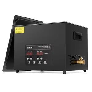 VEVOR 15L Ultra Sonic Cleaner, 360W Digital Ultrasonic Cleaning Machine with Gentle Mode Upgraded Degassing, 40kHz Industrial Ultrasound Cleaner with Heater Timer for Retainer, Jewelry, Tools