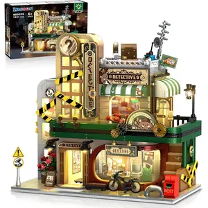 INSOON Detective Agency Building Set with LED Lights, 1231 Building Blocks for Adults, Teens, Kids, and Girls (6-12+), Office Construction Model