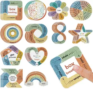 36 count Calm Strips for  Sensory Stickers for Adults Teens , Textured Calm Stickers   Items Classroom Fidgets Mental  Awareness Supplies Anti  Calming Mood (Pastel)