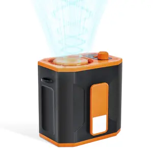 Portable Waist Fan Clip on Wearable Belt Personal Fan Rechargeable Battery operated With 100 Speeds Neck Hands-Free Cooling Fan For Outdoor Camping Travel