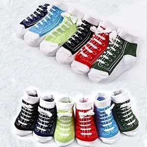 Adorable baby socks, Suitable for 0-12 Months Infants Cartoon-Printed Non-Slip Boat Socks Warm and Comfortable Socks for Babies and Toddlers (6 Styles Total) Soft Cotton Material