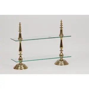 Jiallo  Anastasia Rectangular 2-Tier Tray-21' High , Tray:26x7'