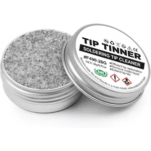 Soldering Tip Tinner Cleaner, Lead Free Oxidation Cleaning Paste, Refresher Tip Tinner Flux, Soldering Tip Cleaning #F490 (0.92oz/26g)