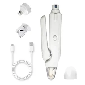 Pet nail grinder, multifunctional dog nailtrimmerand cat nail trimmer kit, ultra quietelectric petnail grinder, rechargeable, suitable fortrimmingsmall and large dogs, with a 4-hourbattery life pet hair