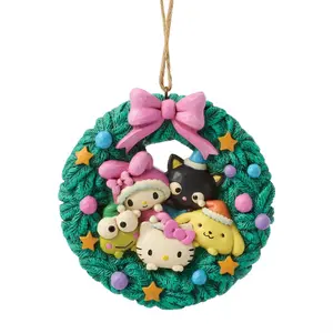 Hello Kitty & Friends Holiday Wreath Ornament (Jim Shore Sanrio Collection)