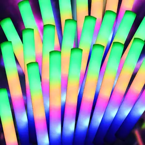 55 Pcs Foam Glow Sticks Bulk,LED Foam Light Up Sticks 3 Modes of Color Flashing,Glow in The Dark Supplies for Birthday,Wedding,Raves,Carnival,New Year,Concert,Halloween Christmas