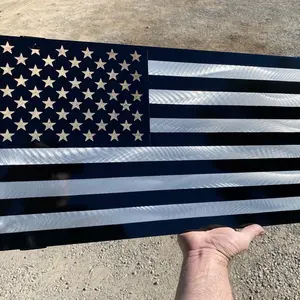 Black & Silver Aluminum flag, perfect for indoor or Outdoor Decoration