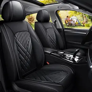 For Toyota Corolla Cross 2022-2026 Waterproof Faux Leather Seat Cover Automotive Seat Protectors Full Set 5 Seats (Black)