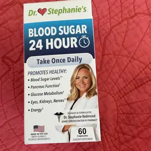 Dr Stephanie's Blood Sugar 24 Hour Extra Strength Supplement 60 Capsules 08/26