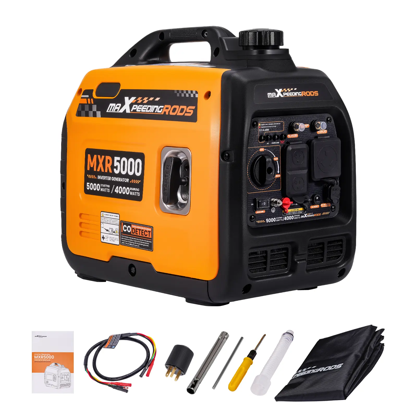 Quiet Gasoline Inverter Generator 5000W Portable 23kg for Home Backup Camping