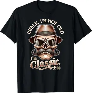 Summer t Shirts Men's "I'm Not Old, I'm Classic Foo" Graphic Tee - Funny Cholo Chicano Lowrider Design