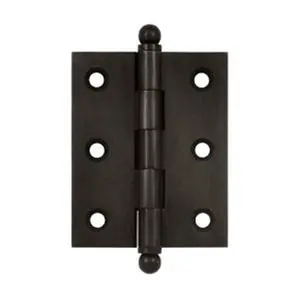 Deltana  2.5 x 2 in. Hinge with Ball Tips- Oil Rubbed Bronze - Solid