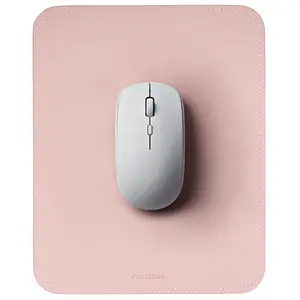 Small Mouse Pad for Laptop – 3 Shapes: Rectangle, Oval & Waterdrop | Vegan Leather Mini Travel Mouse Pad with Hand-Edge Finishing & Fine Stitching, Waterproof, Non-Slip