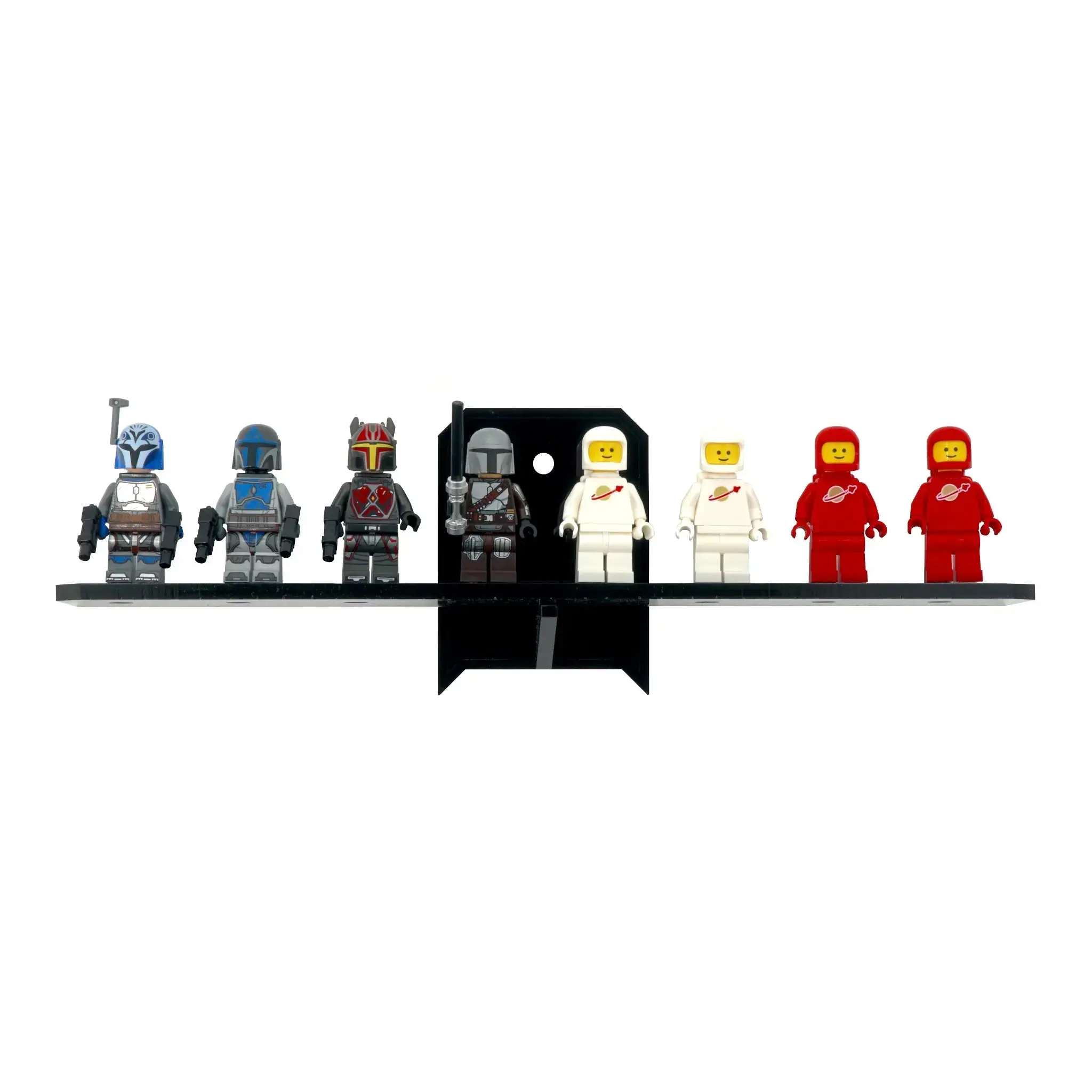 Acrylic Stackable Wall-Mount Display Stand Compatible with LEGO® Minifigures - Figures Not Included