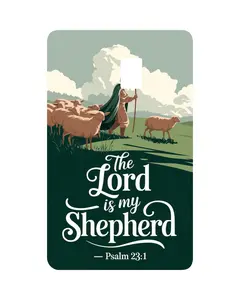 Christian Card Skin Holographic | The Lord Is My Shepherd | Psalm 23 Debit Card Skin