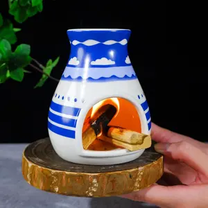 Handcrafted Palo Santo Burner – Hopi-Inspired Ceramic Incense Dish for Aromatherapy – Suitable for Sage, and Cone Incense – Ideal for Energy Cleansing, Yoga, Meditation, Zen, Altar Décor