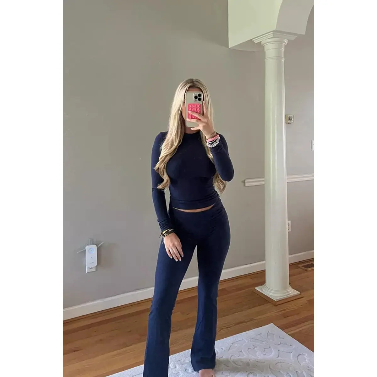 Naval color long sleeve suit