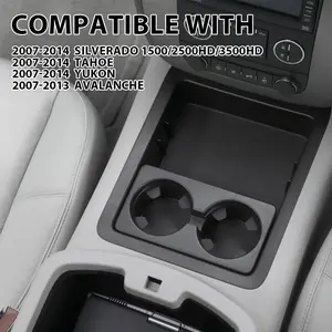 G-PLUS- Center Console Tray Cup Holder Bezel Fit for 07-14 Chevy Suburban Silverado GMC G-PLUS