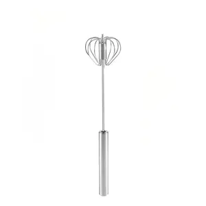 Kitchen Essential Half-Automatic Egg Beater, Stainless Steel Press-Type Mixer, Energy-Saving Manual Whisk, Baking Tool