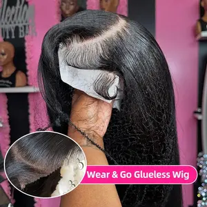 32 38 Inch Natural Straight Human Hair Wig 9X6 Glueless Straight Human Hair Wigs 180 Density Smooth 5X5 Hd Transparent Lace Closure Wigs Human Hair For Women SummerVibes