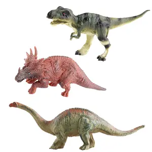 3 Pcs Realistic Dinosaur Toy Set, PVC Action Figures, Includes Tyrannosaurus Rex, Brachiosaurus, Triceratops, Perfect Gift for Kids, Ages 5-25, Ideal for Play & Parties