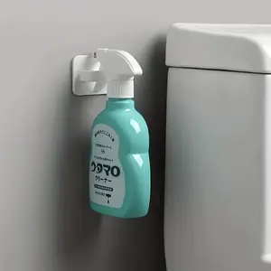 Multi functional ring hook, hole free, non marking adhesive type spray bottle hook, kitchen diagonal opening, storage and adhesive hook, Wall Mounted Hook