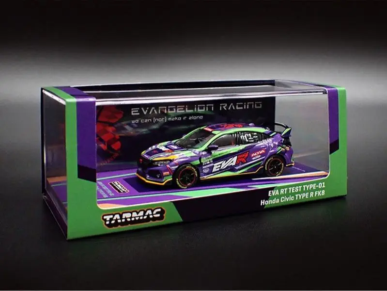 Tarmac Works 1:64 Honda Civic Type R FK8 RHD (Right Hand Drive) #01 "EVA RT Test TYPE-01 Diecast Model Car T64-TL014-EVA