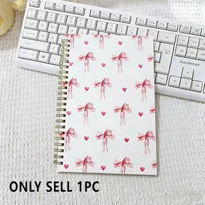 1pc Spiral Bound Pink Bow Pattern Notebook Durable Picture Notebook Ideal for Notes and Personal Planning Perfect Back to School Gift for Students Durable Binding and Quality Paper, It can also be used to record beautiful moments and inspire creativity