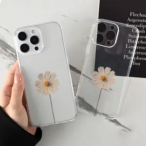 Daisy pattern, Shockproof phone case, suitable for iPhone 17/16/15/14/13/12/11/8/7/X/XR/XS/XSMAX/Pro/Pro Max/Plus/Mini
