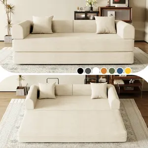Sofa Bed 79/59/53/32 “ Foldable Deep-Seat Plush Modular boneless Sofa Single Seat No Assembly Required Suitable for Living room/Bedroom/Apartment 03BG