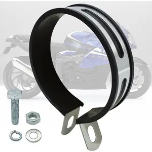 Half Round Motorcycle Exhaust Clip Muffler Pipe Bracket Hanger Suitable for Most Motorcycles