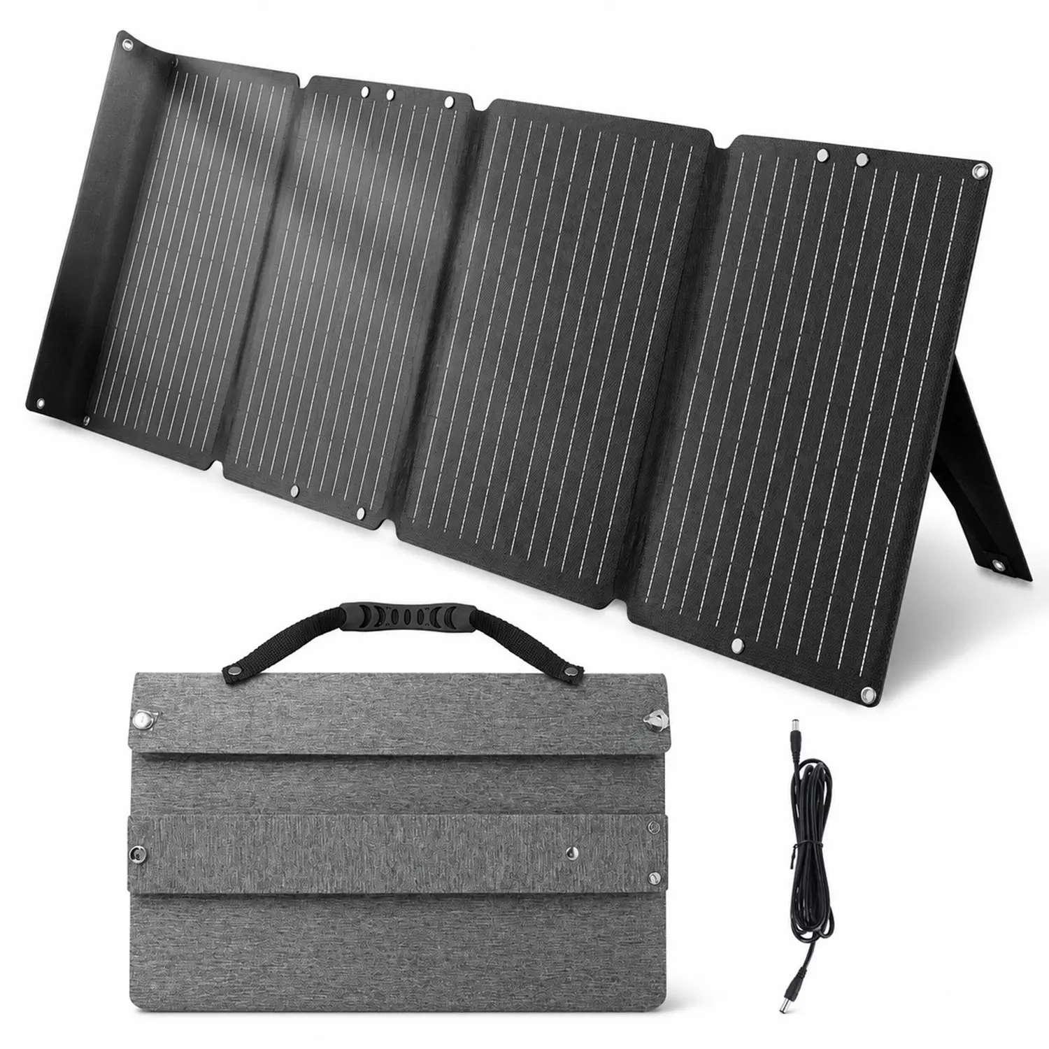 LiFirst 60W Foldable Solar Panel, 36V Portable Solar Charger with DC, USB-A & USB-C Outputs, 22–23% Efficiency, Lightweight 1.6kg for Camping, RV & Outdoor Use