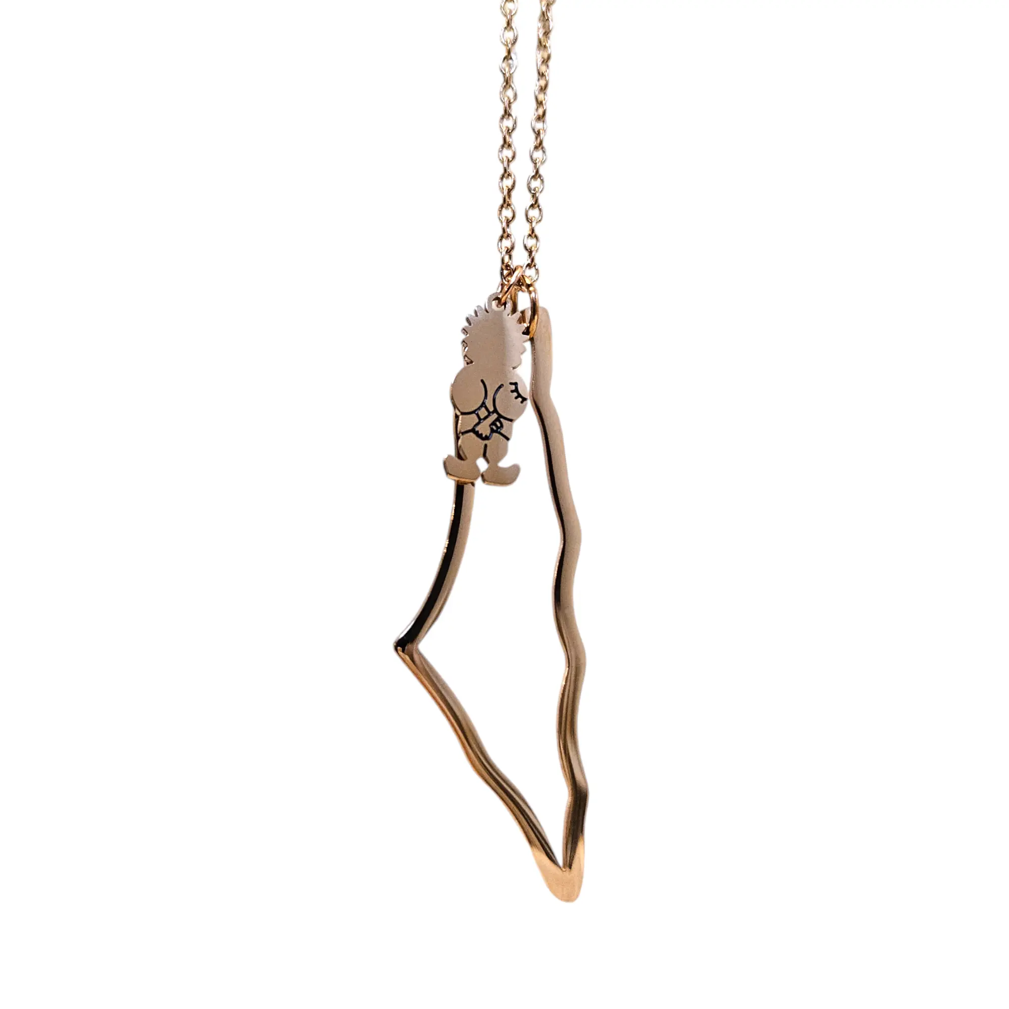 Palestine with Handala Necklace