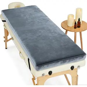 73x28x3 inch Massage Bed Mattress Topper with Removable Cover, Non-Slip Elastic Bands Lash Bed Cushion, 2cm Memory  + 28D High-Resilience  Massage Table Pad for  Lash Extensions Salon, Grey