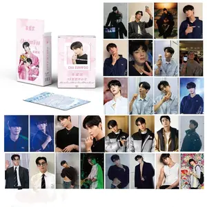Kpop 50Pcs/set Cha eunwoo Laser LOMO Card Album Two-sided Selfie Card Quality HD Photocards eunwoo Fans Collection Gift Card